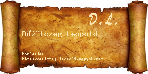 Délczeg Leopold névjegykártya